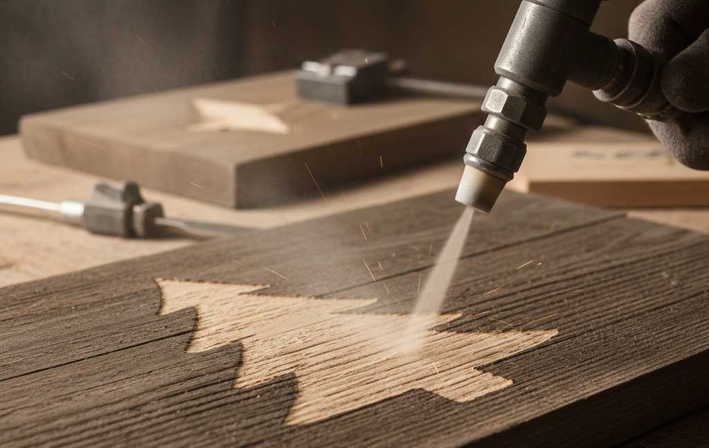 Weihnachtsbaum gesandstrahlt